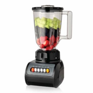 4-Speed + Pulse Blender Black Plastic Jar 50 oz