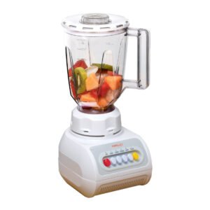 4-Speed + Pulse Blender White Plastic Jar 50 oz