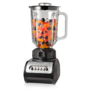 4-Speed + Pulse Blender Black Glass Jar 50 oz