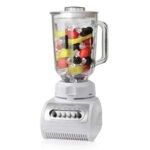 4-Speed + Pulse Blender White Glass Jar 50 oz
