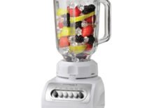 4-Speed + Pulse Blender White Glass Jar 50 oz