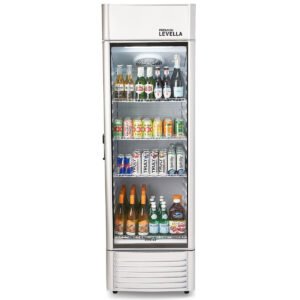 Single Glass Door Merchandiser Refrigerator -Beverage Display Cooler-12.5 cu ft-Silver