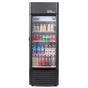 Single Glass Door Merchandiser Refrigerator -Beverage Display Cooler-6.5 cu ft-Black
