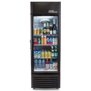 Single Glass Door Merchandiser Refrigerator -Beverage Display Cooler-9.0 cu ft-Black